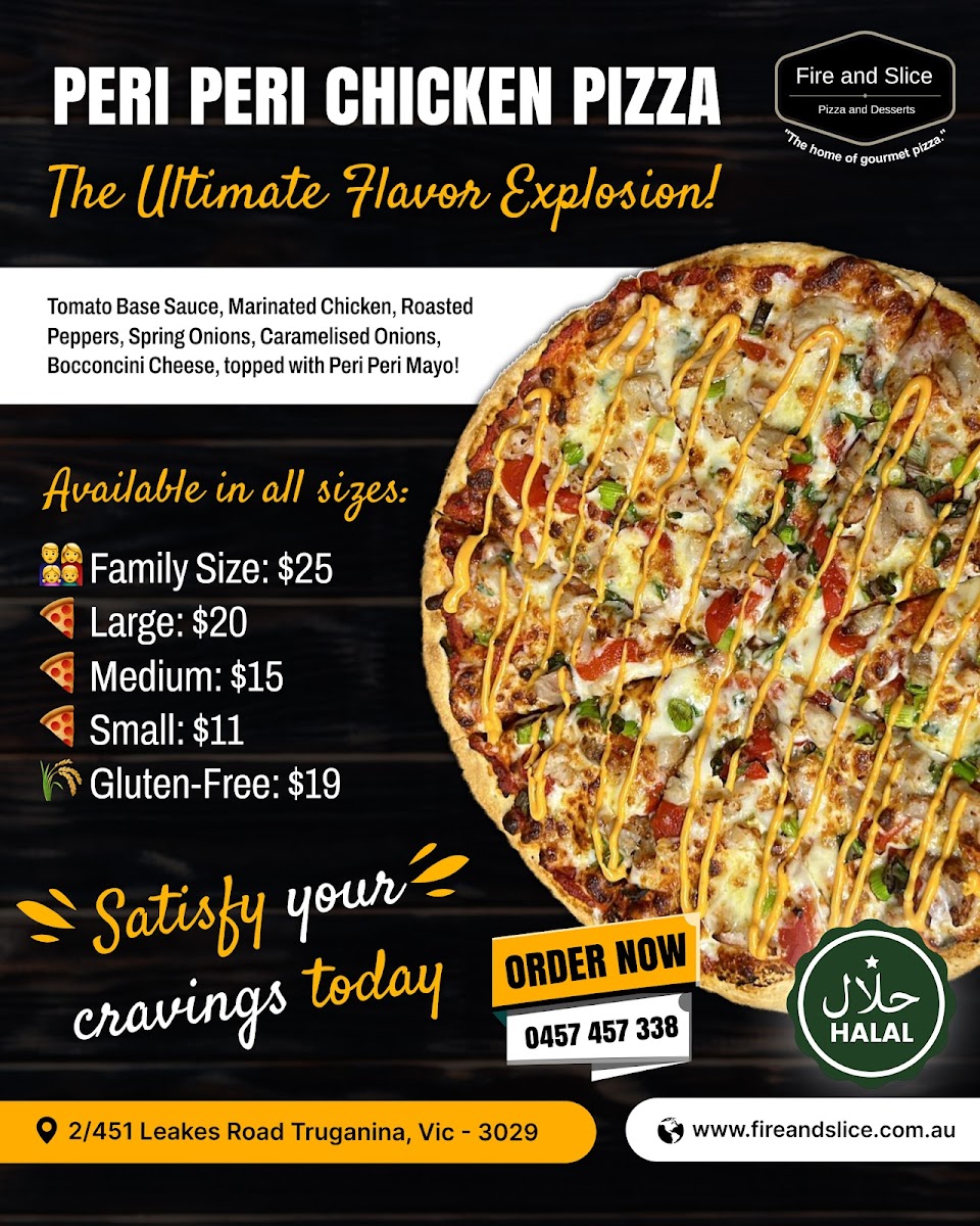 Menu Fire And Slice - Pizza, Pasta & Desserts - Truganina-1
